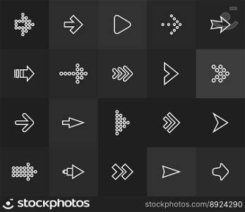 Outline icons thin flat design modern line stroke vector image