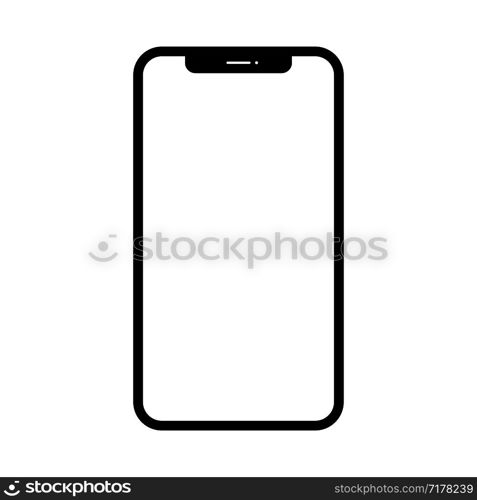 Outline line Smartphone on white background. Line design. Eps10. Outline line Smartphone on white background. Line design