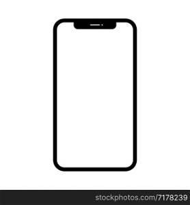 Outline line Smartphone on white background. Line design. Eps10. Outline line Smartphone on white background. Line design