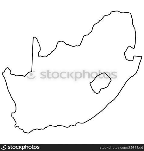 Outline map of South Africa, South Africa country borders
