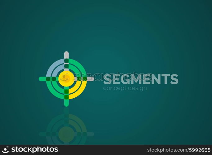 Outline minimal abstract geometric logo, linear business icon made of line segments, elements. Vector illustration