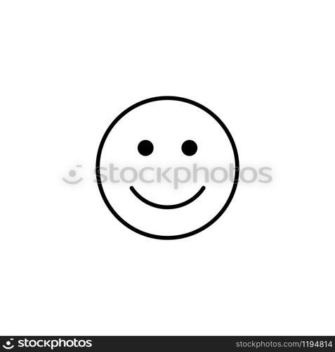 Outline smile vector icon. Very happy round face smiley line sign. Positive emotion