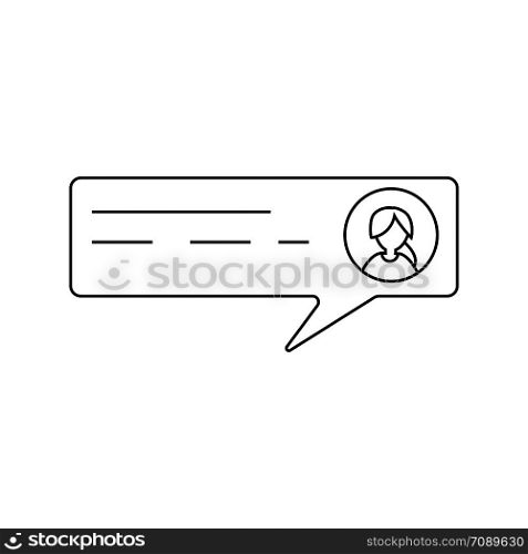 Outline speech icon. Dialogue, chatting, communication. Chat symbol. Simple vector illustration isolated on white background. Outline speech icon. Dialogue, chatting, communication. Chat symbol.