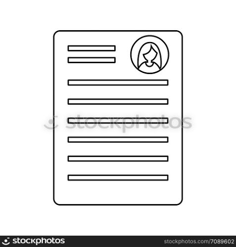 Outline summary Icon. Simple style vector illustration isolated on white background.. Outline summary Icon. Simple style illustration isolated