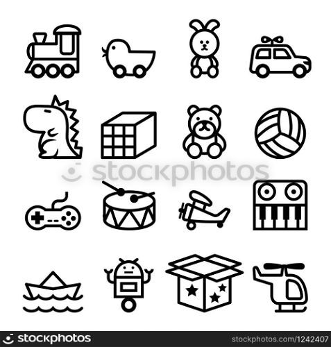Outline Toy icon set