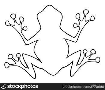 Outlined Frog Silhouette