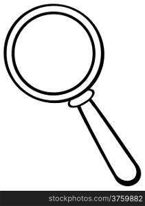 Outlined Magnifying Glass