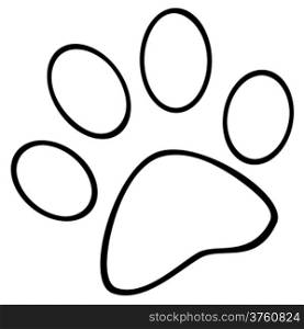 Outlined Paw Print