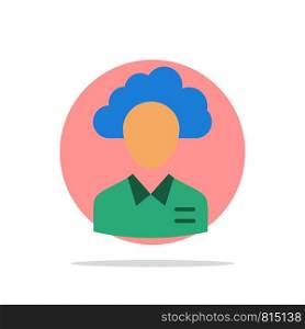 Outsource, Cloud, Human, Management, Manager, People, Resource Abstract Circle Background Flat color Icon