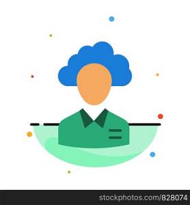 Outsource, Cloud, Human, Management, Manager, People, Resource Abstract Flat Color Icon Template