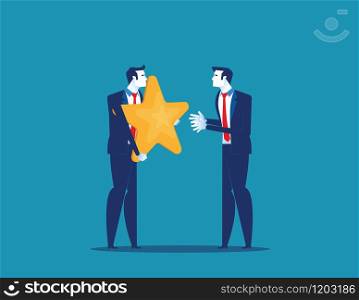 Outstanding Employee Award. Concept business vector illustration. Flat style design.