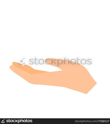 Outstretched hand vector illustration flat design isolated on white background gesture hands palms demonstrations eps 10. Outstretched hand vector illustration flat design isolated on white background gesture hands palms demonstrations