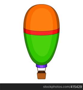 Oval balloon icon. Cartoon illustration of oval balloon vector icon for web. Oval balloon icon, cartoon style