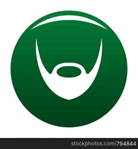 Oval beard icon. Simple illustration of oval beard vector icon for any design green. Oval beard icon vector green