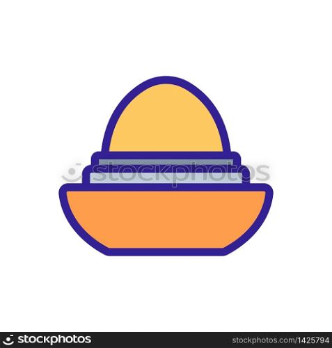oval egg-shaped lip balm icon vector. oval egg-shaped lip balm sign. color symbol illustration. oval egg-shaped lip balm icon vector outline illustration