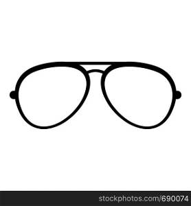 Oval eyeglasses icon. Simple illustration of oval eyeglasses vector icon for web. Oval eyeglasses icon, simple style.