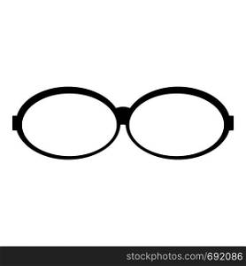 Oval glasses icon. Simple illustration of oval glasses vector icon for web. Oval glasses icon, simple style.