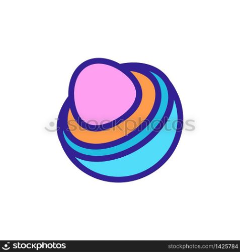 oval lip balm side view icon vector. oval lip balm side view sign. color symbol illustration. oval lip balm side view icon vector outline illustration