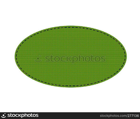 Oval patch with stitches