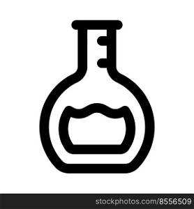 Oval shaped erlenmeyer with label stick to the bottle