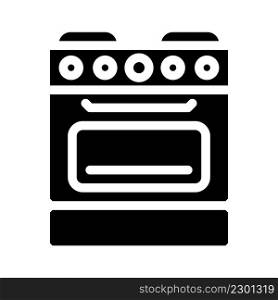 oven kitchen appliance glyph icon vector. oven kitchen appliance sign. isolated contour symbol black illustration. oven kitchen appliance glyph icon vector illustration