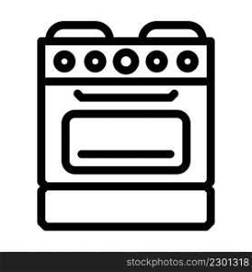 oven kitchen appliance line icon vector. oven kitchen appliance sign. isolated contour symbol black illustration. oven kitchen appliance line icon vector illustration