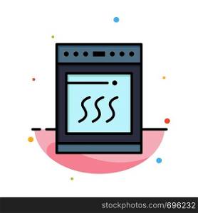 Oven, Kitchen, Microwave, Cooking Abstract Flat Color Icon Template