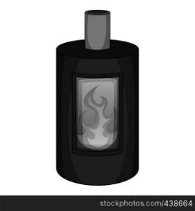 Oven stove icon in monochrome style isolated on white background vector illustration. Oven stove icon monochrome