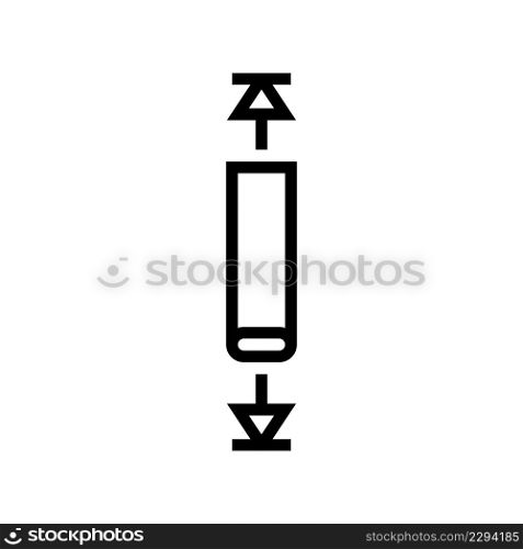 over scroll line icon vector. over scroll sign. isolated contour symbol black illustration. over scroll line icon vector illustration