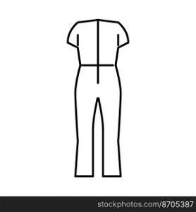 overalls pants apparel line icon vector. overalls pants apparel sign. isolated contour symbol black illustration. overalls pants apparel line icon vector illustration
