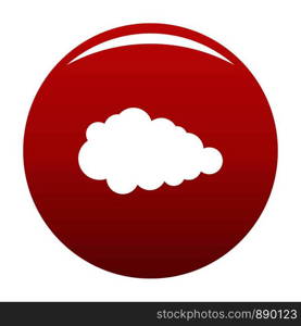 Overcast icon. Simple illustration of overcast vector icon for any design red. Overcast icon vector red