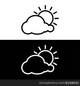 overcast weather line icon vector. overcast weather sign