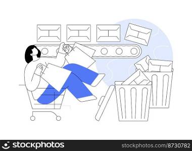 Overconsumption abstract concept vector illustration. Consumption society, natural resources overconsumption consequences, food overproduction, overpopulation problem abstract metaphor.. Overconsumption abstract concept vector illustration.