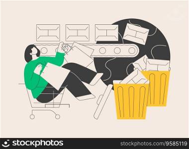 Overconsumption abstract concept vector illustration. Consumption society, natural resources overconsumption consequences, food overproduction, overpopulation problem abstract metaphor.. Overconsumption abstract concept vector illustration.