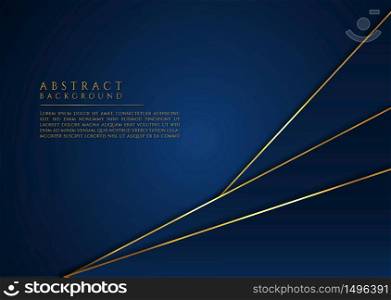 Overlap layer gold metallic luxury background modern style with space. vector illustration.