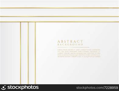 Overlap layer luxury gold color white background design with space for content. vector llustration.