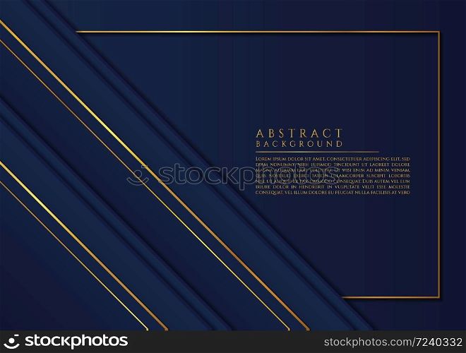 Overlap layer triangle shape design abstract style gold metallic frame space for content. vector illustration.