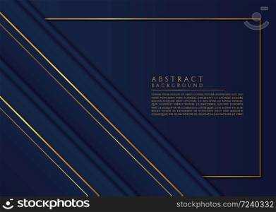 Overlap layer triangle shape design abstract style gold metallic frame space for content. vector illustration.