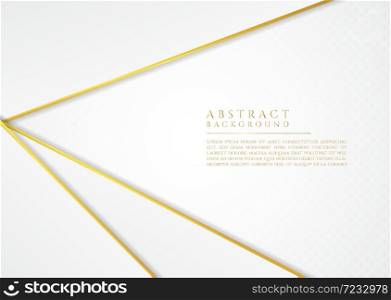 Overlap layer triangle shape white design golde color style with space. vector illustration.