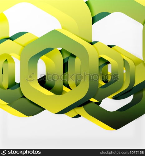 Overlapping hexagons design background. Overlapping hexagons vector design background