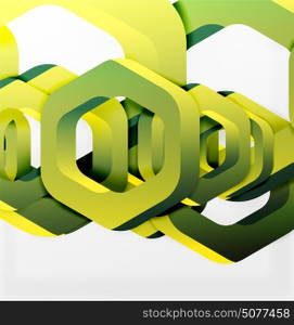 Overlapping hexagons design background. Overlapping hexagons vector design background