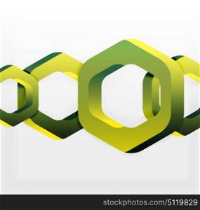 Overlapping hexagons design background. Overlapping hexagons vector design background