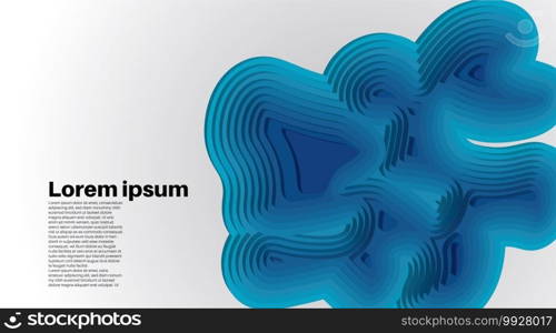 Overlapping vector background waves. deep water illustration design. paper cut style vector design