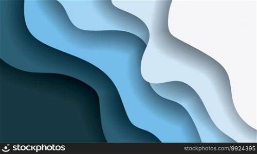 overlapping wave background. deep sea vector design illustration