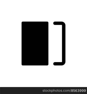 Overlay black glyph ui icon. Photo editor instrument. Simple filled line element. User interface design. Silhouette symbol on white space. Solid pictogram for web, mobile. Isolated vector illustration. Overlay black glyph ui icon