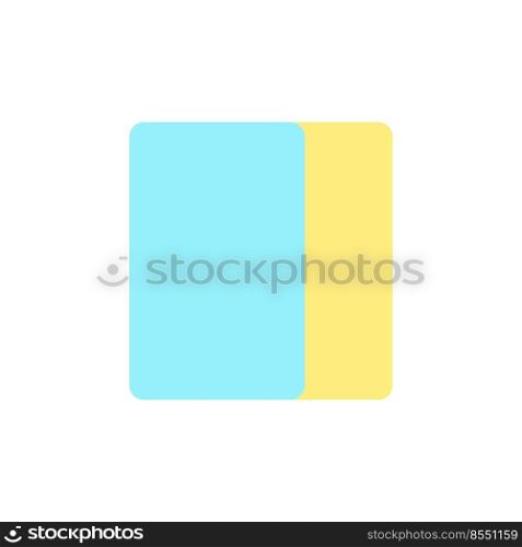 Overlay flat color ui icon. Photo editor instrument. Mask and layer. Visual effect. Simple filled element for mobile app. Colorful solid pictogram. Vector isolated RGB illustration. Overlay flat color ui icon