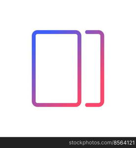 Overlay pixel perfect gradient linear ui icon. Photo editor instrument. Mask and layer. Visual effect. Line color user interface symbol. Modern style pictogram. Vector isolated outline illustration. Overlay pixel perfect gradient linear ui icon