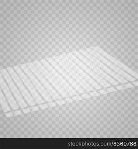 Overlay shadow effect. Transparent overlay window and blinds shadow. Realistic light effect of shadows and natural lighting on a transparent background. Vector illustration. Overlay shadow effect. Transparent overlay window and blinds shadow. Realistic light effect of shadows and natural lighting on a transparent background. Vector illustration.