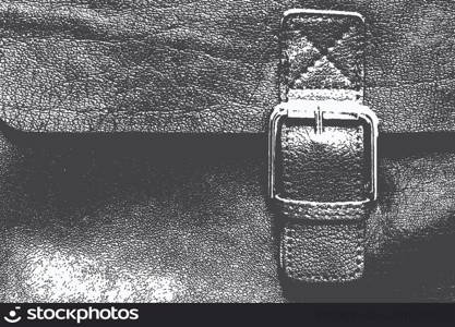 Overlay Texture Of Leather Briefcase with Buckle. Empty Grunge Background For Your Creative Design. EPS10 vector.