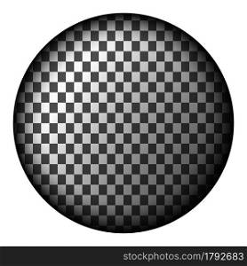Overlay transparent lens with blurred edge shadow on checkered background. Vector illustration.. Overlay transparent lens with blurred edge shadow on checkered background. Vector illustration